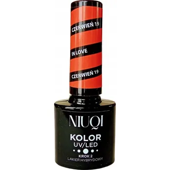 Lak na nehty NIUQI Hybridní lak na nehty 5ml UV/LED ČERVEŇ 19