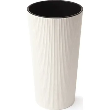 Květináč LAMELA Lilia Jumper květináč krémový 30x30x57cm proužek