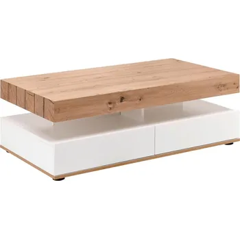 Konferenční stolek Konferenční stolek Cara, bílá, barvy dubu, 60 cm, 38 cm, 110 cm