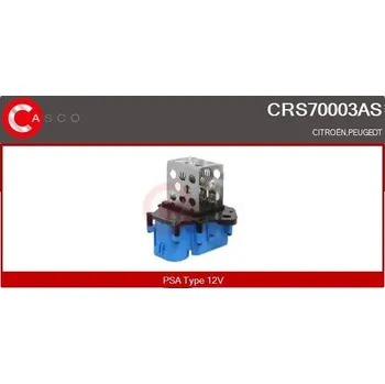 Auto elektroinstalace Předřazený odpor, elektromotor (ventilátor chladiče) CASCO CRS70003AS