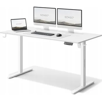 Psací stůl Elektricky nastavitelný psací stůl Sense7 Nojo, 140 x 70 x 118 cm, bílý