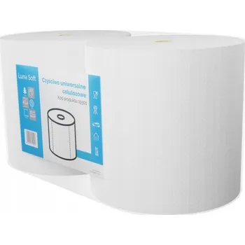 Utěrka Papírové utěrky celulóza Luna, balení 2 ks, bílé