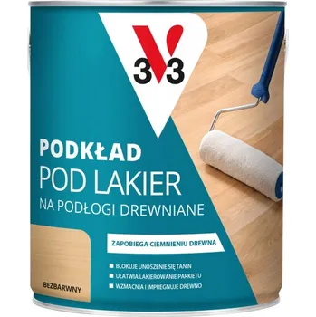 Lak na dřevo V33 Základní nátěr pod lak na dřevěné podlahy a parkety, bezbarvý 2,5L