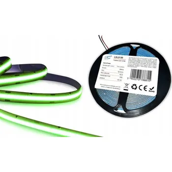 LED páska LED pásek COB IP20, zelená barva, 48W, 9,6W/m, role 5m, 12V, zelený