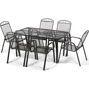 Zahradní sestava Kovová zahradní sestava BRUSEL 1+6 antracit