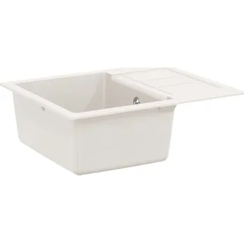 Nerezový dřez vidaXL Dřez Bílá 620 x 500 mm 80% Křemenné a 20% Pryskyřice [42028399]