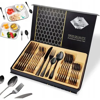 Příbor PŘÍBORY SADA 24 KS JÍDELNÍ SADA PRO 6 OSOB NEREZOVÁ OCEL LEŠTĚNÁ