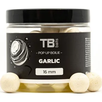 Boilies TB Baits Plovoucí Boilie Pop-Up White Garlic + NHDC 65 g průměr: 12 mm