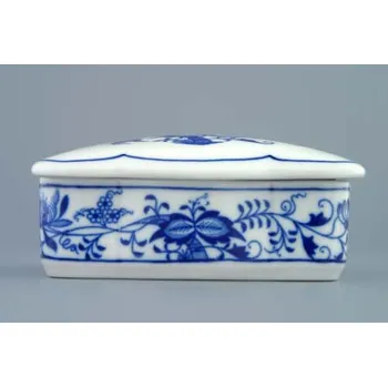 cibulák Dóza na cigarety s víčkem 11,5 cm originální porcelán Dubí 2.jakost