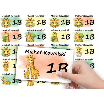 samolepka SAMOLEPKY NA SEŠIT 20 ks - ZVÍŘATA ŽIRAFA SAFARI