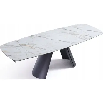 Jídelní stůl Rozkládací obdélníkový jídelní stůl keramický 160(240)x90cm Cinque Bílý