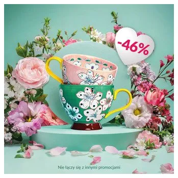 Kubek | SALVA | ręcznie malowany różowy | 0,4 l | 886589