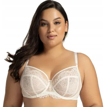 Dámské oblečení AVA Měkká podprsenka s krajkou Blossom 2148 ecru plus size 80J