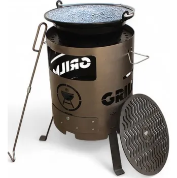 Grilmen 3v1 CAMP 28 (Kulatý kompaktní gril a ohniště se třemi funkcemi)