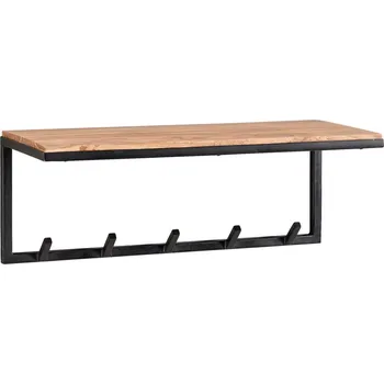 Věšák Nástěnná šatna barvy akácie, barvy akácie, 70 cm, 27 cm, 30 cm