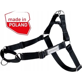 Postroj pro psa AMIPLAY SAMBA POSTROJ EASY GO L 55-75 x 2,5 cm ČERNÉ