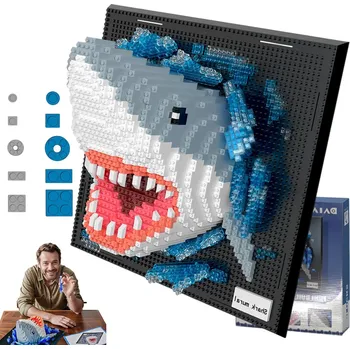 ostatní stavebnice 3D STAVEBNICE STAVEBNICE ŽRALOK STAVEBNICOVÉ HRAČKY KREATIVNÍ DÁRKY