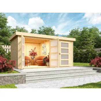 Zahradní stavba dřevěný domek KARIBU MÜHLENTRUP 2 (23618) natur