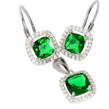 Souprava šperků Zlatnictví Helios Stříbrná čtvercová souprava