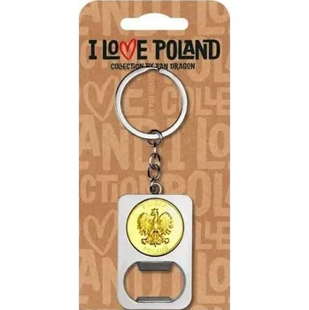 PŘÍVĚSEK NA KLÍČE POLSKÝ PŘÍVĚSEK OTVÍRÁK S MINCÍ