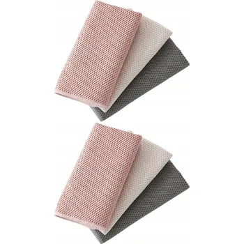 Utěrka MIKROVLÁKNOVÉ UTĚRKY NA NÁDOBÍ, ZNOVUPOUŽITELNÉ ČISTICÍ UTĚRKY, 6 KS