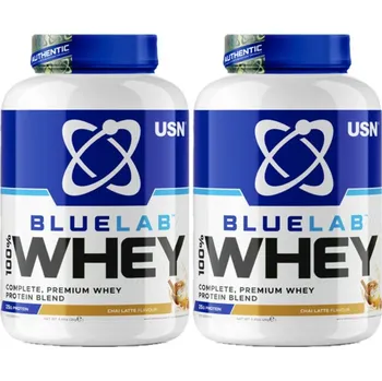 Protein AKCE 1+1 ZDARMA USN BlueLab 100% Whey Protein Premium 2000 g chai latte