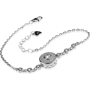 Náramek Stříbrný náramek se spoustou zirkonů - Meucci SB84