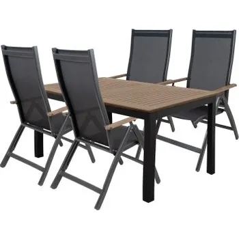 Zahradní sestava Doppler EXPERT WOOD Plus - zahradní hliníková sedací souprava 4+1