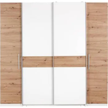 Šatní skříň Šatní Skříň S Otočnými Dveřmi Fabio, bílá, dub artisan, 215 cm, 215 cm, 62 cm