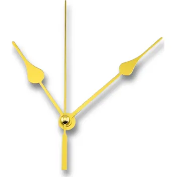 Hodinové ručičky lístky s vteřinovkou - 93/67 - zlaté