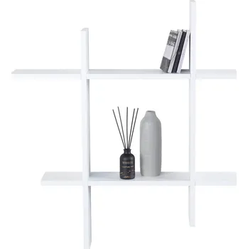 police Nástěnný Regál Lucia, bílá, 80 cm, 80 cm, 15 cm