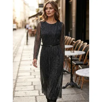 Dámské šaty Sinsay - Košilové šaty - sříbrná - 961EY-SLV - 961EY-SLV-M