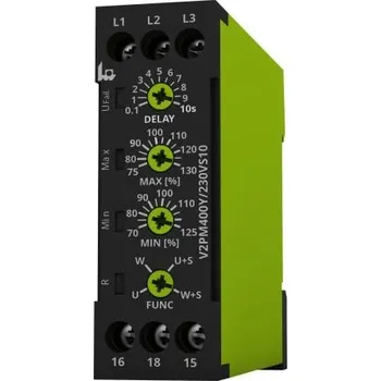 Relé Monitorovací relé Fáze s napájecím napětím 230 → 400 V AC a SPDT kontakty