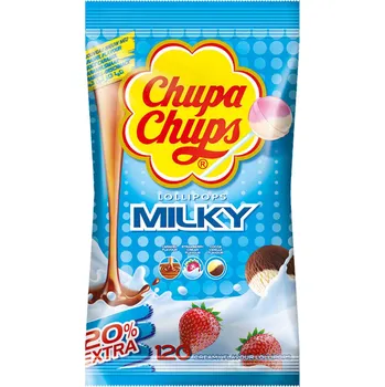 Bonbon Chupa Chups Milky mléčná lízátka 120ks 1440g