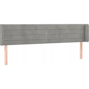 VidaXL Čelo postele s ušima, světle šedé, 203x16x78/88 cm