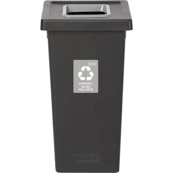 Odpadkový koš IGOTREND Igotrend, 724005 Koš na tříděný odpad 75 l, FIT BIN černá/šedá