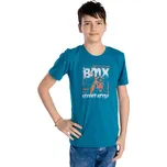 Betty mode Chlapecké tričko BMX s nápisem – Tyrkys/Modrá Barva: tyrkysová, Velikost: 158