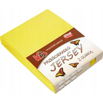 Prostěradlo Prostěradlo jersey s gumou 200x200 žluté citrónové KARO