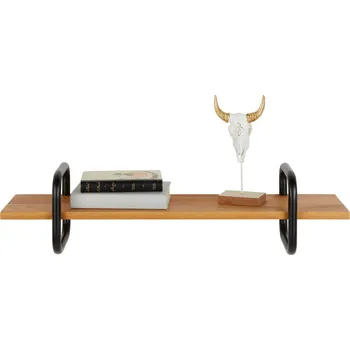 police Nástěnná Police Danzig -Sb-, černá, barvy dubu, 80 cm, 20 cm, 22 cm