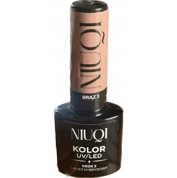 Lak na nehty NIUQI hybridní lak na nehty UV/LED 5ml hnědá 3 hnědý