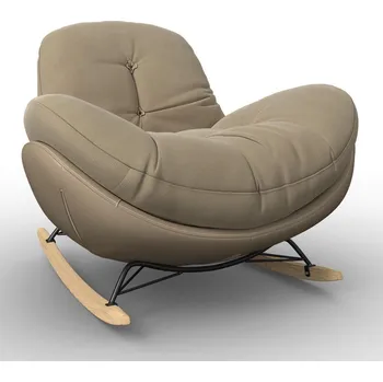 Křeslo Houpací křeslo Elea, béžová, max. 140 kg, béžová, 103 cm, 79 cm, 109 cm