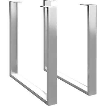 Psací stůl Stolová podnož Noah leštená ocel, barvy nerez oceli, 78 cm, 72 cm, 7,5 cm