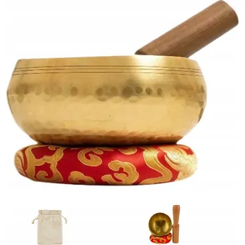 Tibetská hrací miska, ručně kovaná, sada zvukových misek 8,5 cm, Nepál