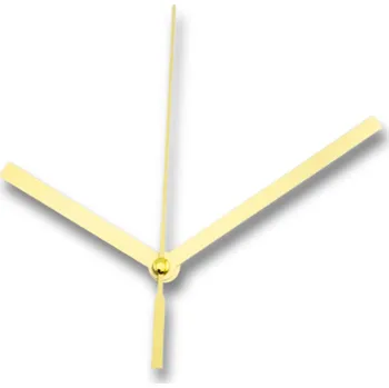 Hodinové ručičky hranaté bez koncovky - s vteřinovkou - 100/70 - zlaté