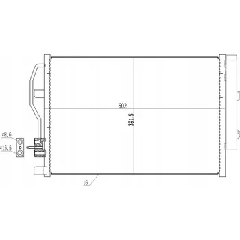 Klimatizace automobilu Hart 619 525 Kondenzátor klimatizace
