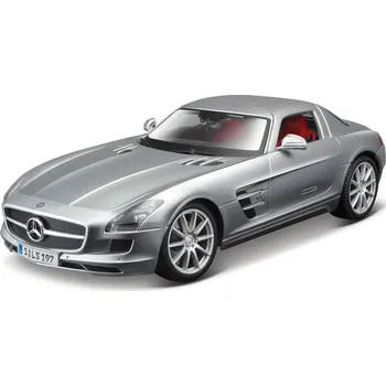 autíčko Maisto Mercedes-Benz SLS AMG 1:18 stříbrné