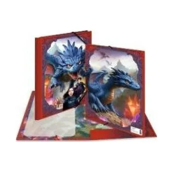 Set školních potřeb Teczka A3 z gumkami Smok