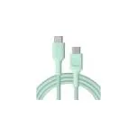 GREEN CELL Kabel USB 2.0 USB C vidlice,z obou stran 2m zelená 480Mbps