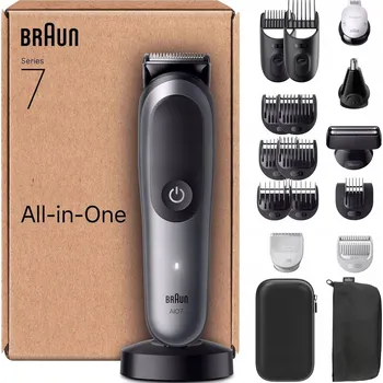 Braun Series 7 AIO7585 zastřihovač, holicí strojek, sada 18 v 1 na vlasy, vousy a tělo