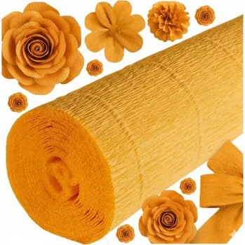 Speciální papír Krepový papír 180g role 50cm x 2,5m - sv. oranžová 576